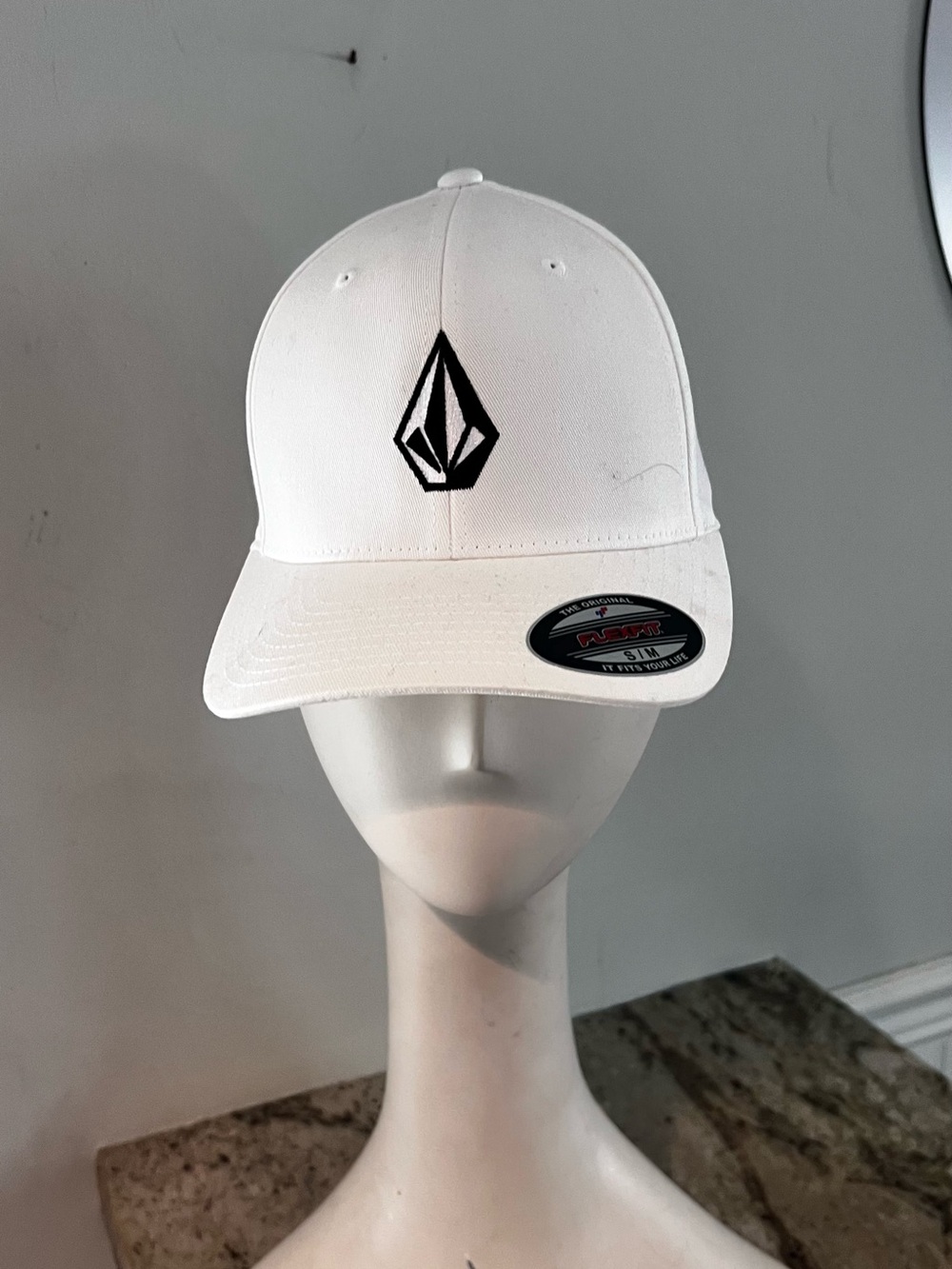 Volcom White Baseball Cap with Black Logo